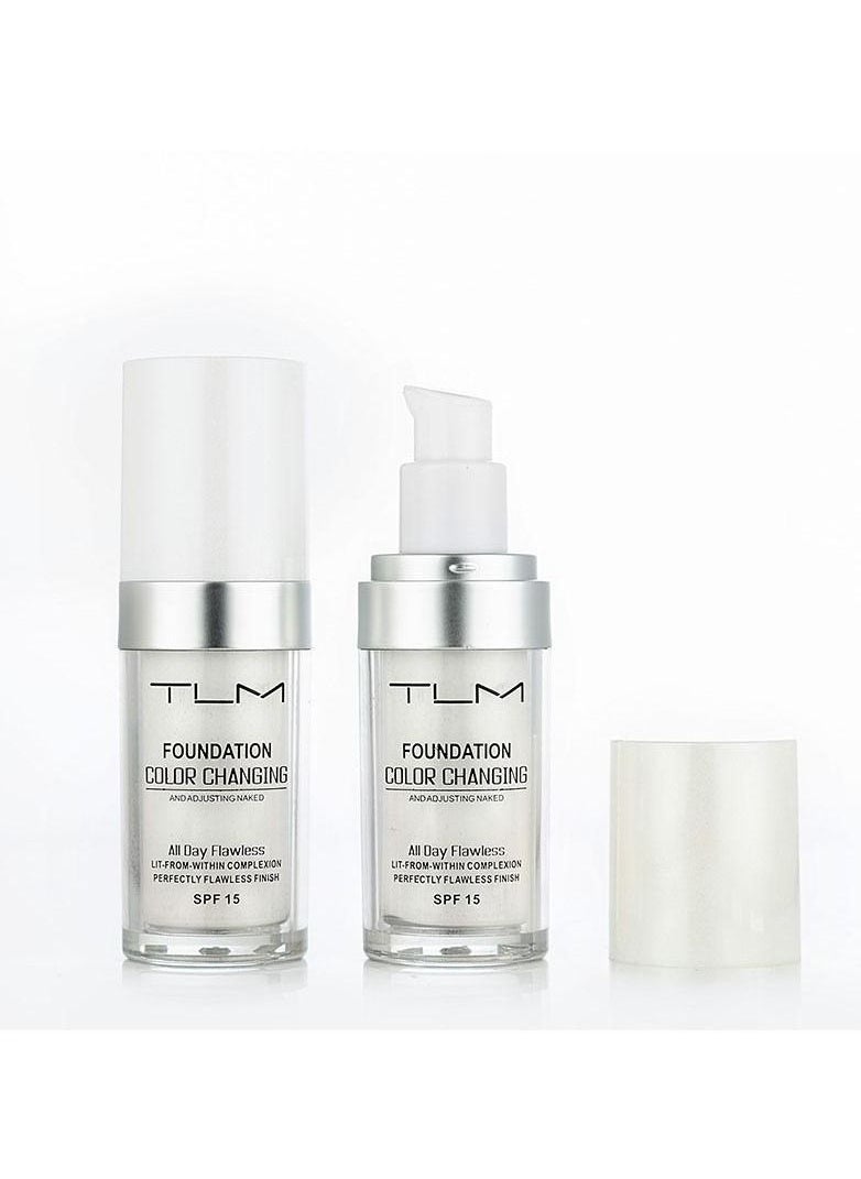 TLM - TLM Color Changing Foundation Liquid Base Makeup Change To Your Skin Tone By Just Blending Change Skin Color Foundation 30ml - Image 1