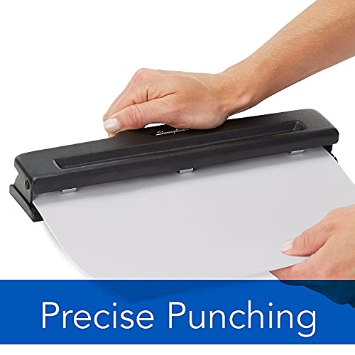 Swingline 3 Hole Punch, 10 Sheet Capacity Three Hole Puncher 3 Ring, Adjustable 2-3 Hole Paper Punch, Black (74015) - Image 3