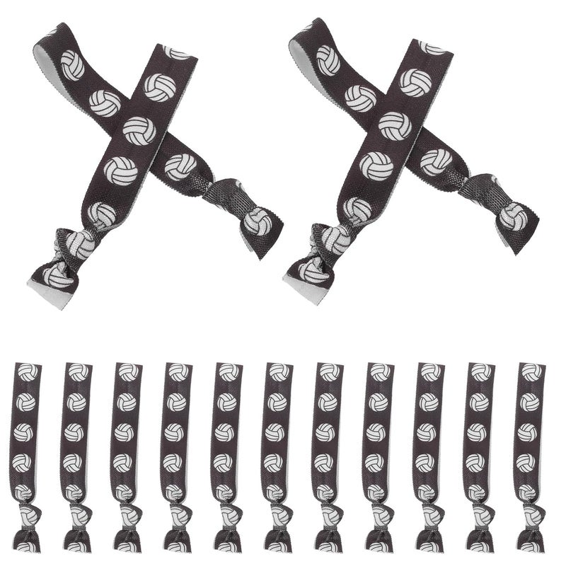 20pcs Volleyball Elastic Hair Ties for Sports Ponytail Holders for Thick and Long Hair for Women and Suitable for Volleyball and Athletic Activities - Image 1