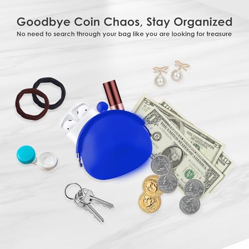 Jalopink Coin Purse for Women – Silicone Small Coin Pouch with Kiss Lock for Coins, Keys, Lipstick, and Earphones – Mini Cute Change Purse, Coin Purse & Pouch for Daily Life, Cars, Travel, Party - Image 2