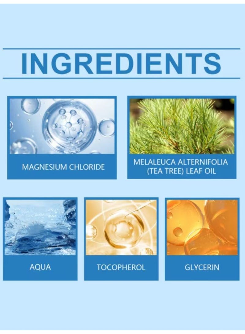 بيور رذاذ زيت المغنيسيوم النقي لتحسين نوم وتخفيف العضلات - رذاذ جسم المغنيسيوم الطبيعي الطبيعية للاسترخاء ، تخفيف توتر العضلات ، رذاذ القدم - 60 مل (2 أوقية) - Image 5