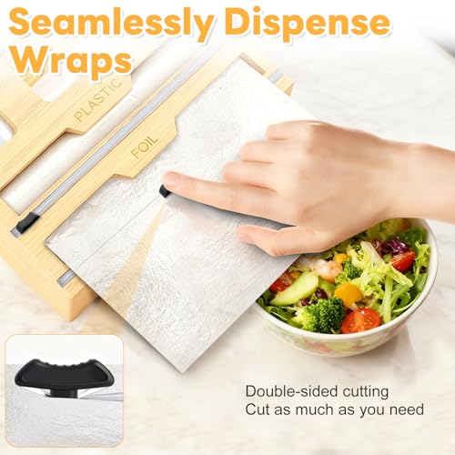 BSHSPX Magnetic Storage Bag Organizer 6 In 1 Ziplock Bag Organizer for Fridge and Drawer, Foil and Plastic Wrap Organizers with Cutter, Food Storage Bags Organizers for Gallon Quart Sandwich Snack - Image 5