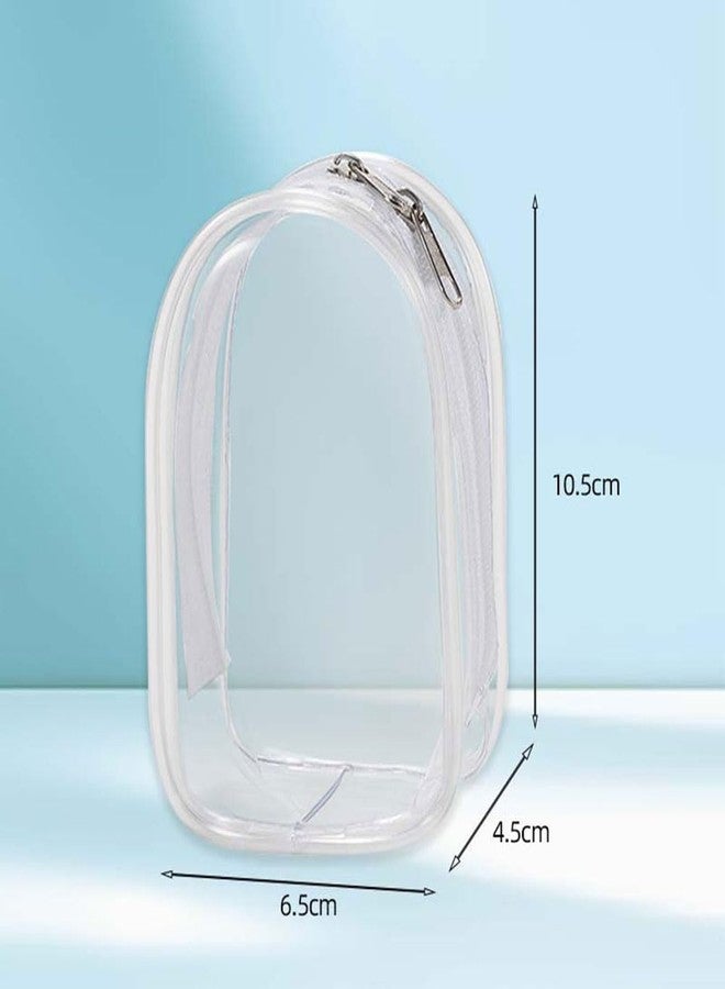 حقيبة عرض شفافة من JuxLux، عبوة من قطعتين، مزودة بخطاف تعليق، سلسلة مفاتيح، محفظة، حقيبة حمل مجسمات، جراب واقٍ للمقتنيات، زينة حقائب الظهر، حلي، تعليقات حقائب للأولاد والبنات، حقائب يد. - Image 2