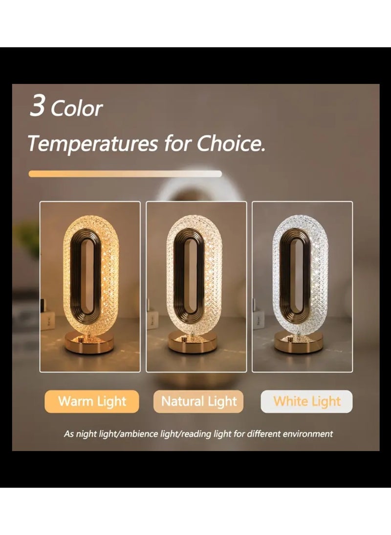 Yuwell - Ramadan Lamp Ramadan Light Crystal Table Lamp With USB 3 Color Changing Option Crystal Lamp LED Light Lamp With 3 Light Intensities Tactile Switch Desk Lamp Ramadan Decoration - Image 1