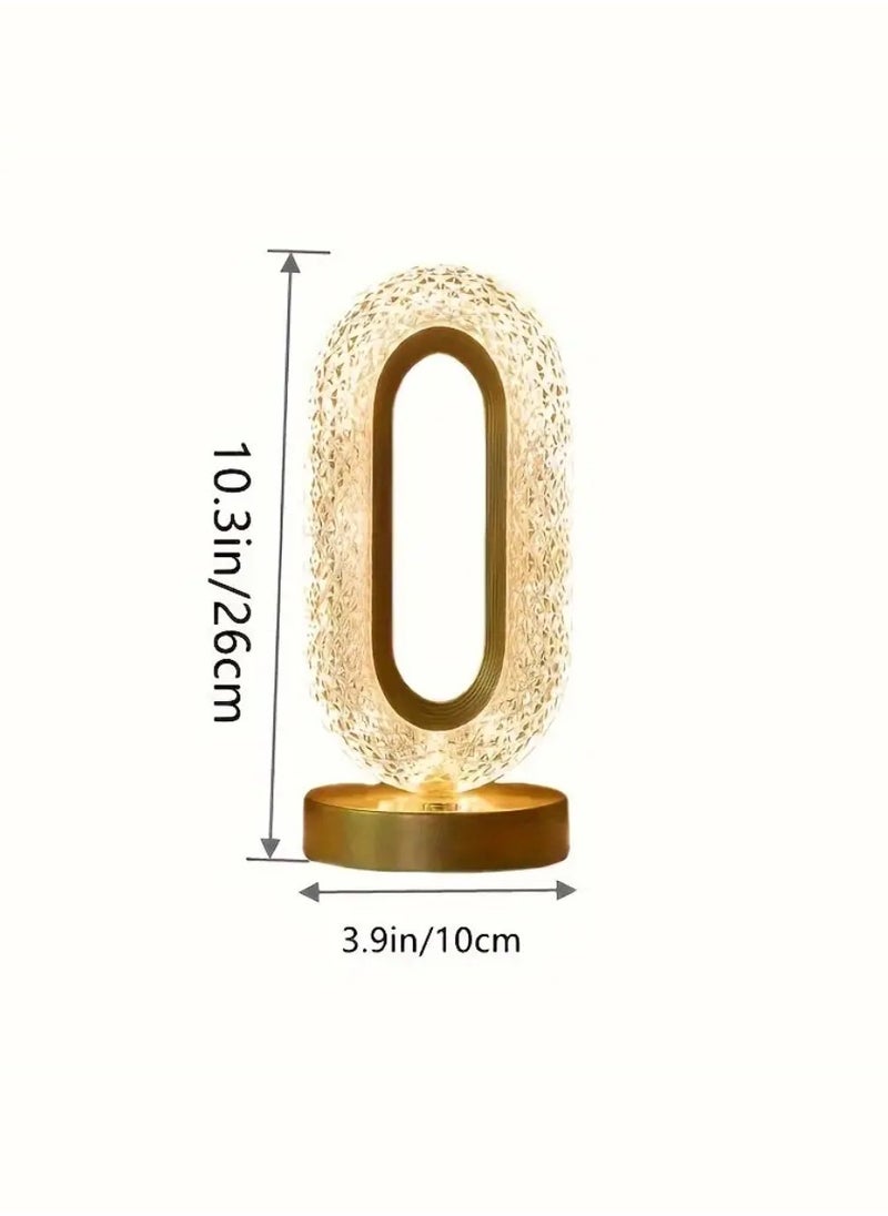 Yuwell - Ramadan Lamp Ramadan Light Crystal Table Lamp With USB 3 Color Changing Option Crystal Lamp LED Light Lamp With 3 Light Intensities Tactile Switch Desk Lamp Ramadan Decoration - Image 1