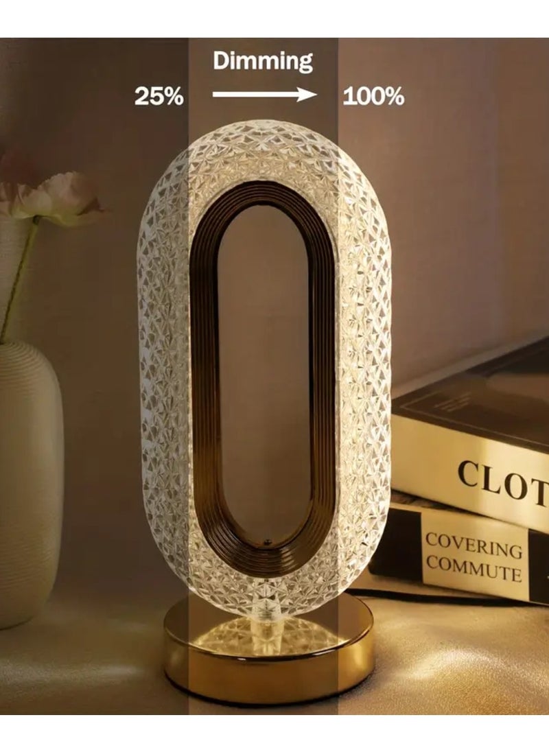Yuwell - Ramadan Lamp Ramadan Light Crystal Table Lamp With USB 3 Color Changing Option Crystal Lamp LED Light Lamp With 3 Light Intensities Tactile Switch Desk Lamp Ramadan Decoration - Image 1