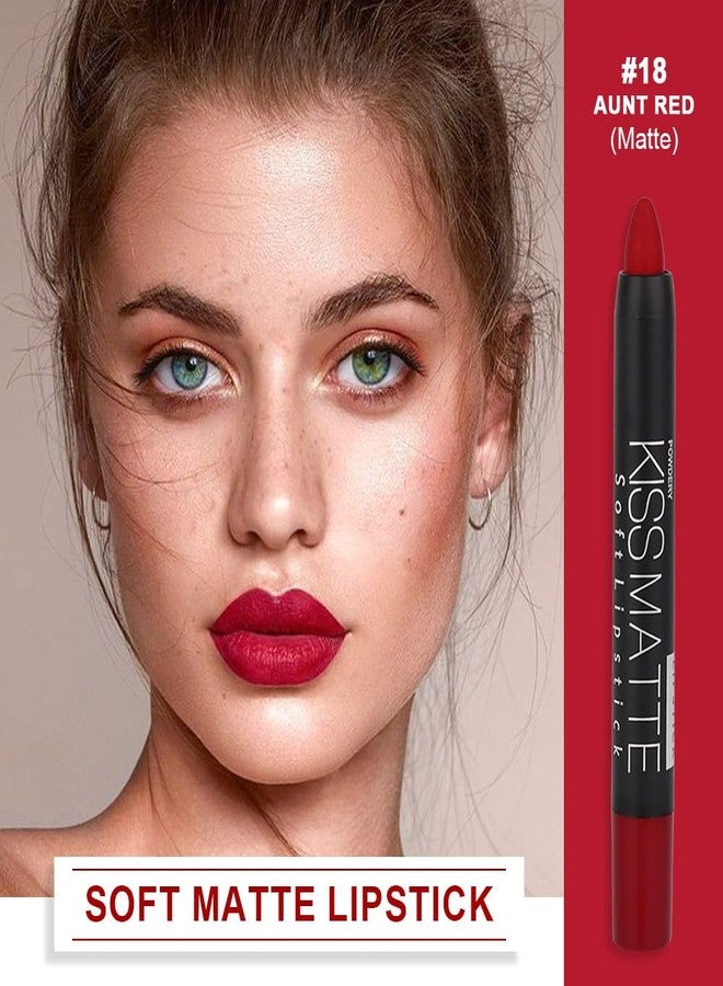 BINGBRUSH Smooth Longwear Lipstick Pack Set, Matte Color Stick Ultimate Lip Crayon for Makeup Collection - Waterproof Velvet Lipgloss Lip Stain (18#) - Image 2