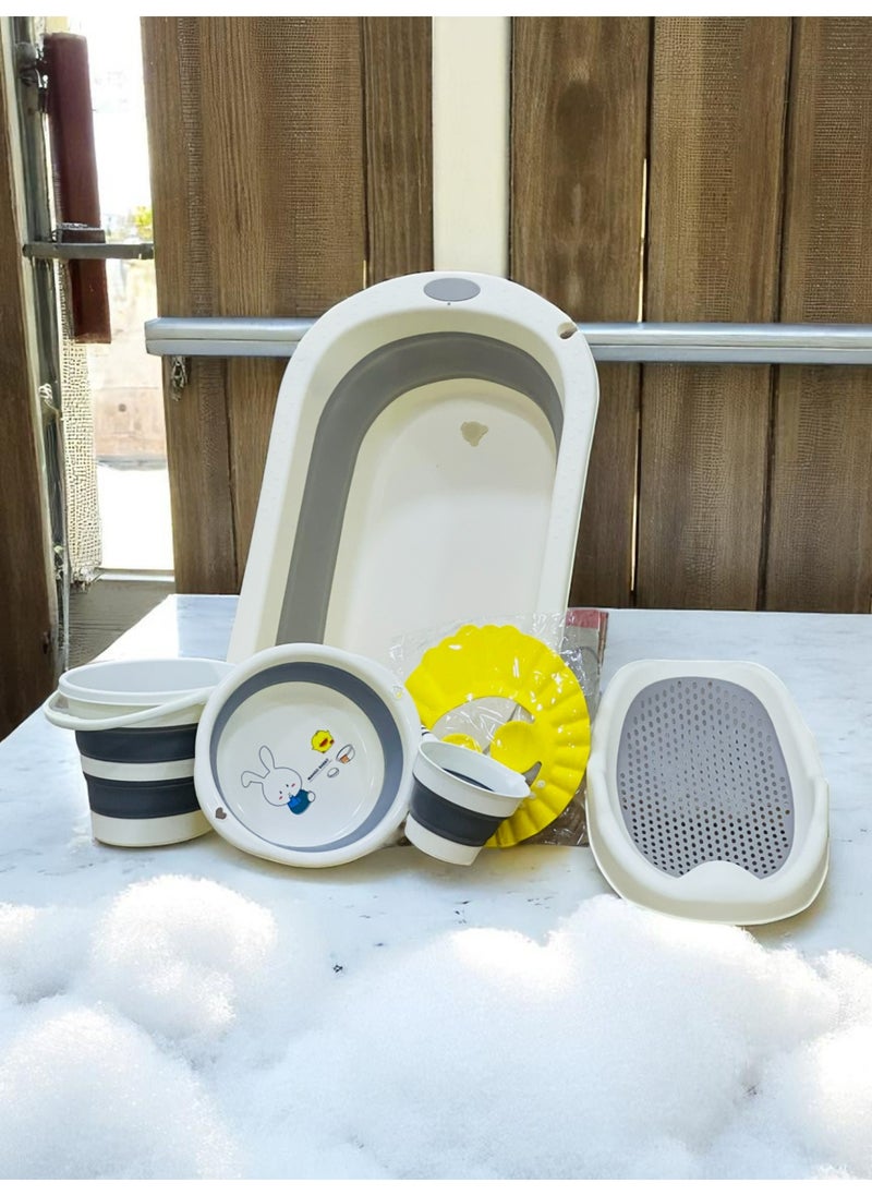 Generic Integrated Foldable Baby Bath Set 6*1 - Tub, Support, and Multi-Accessories for Maximum Convenience  - Image 4