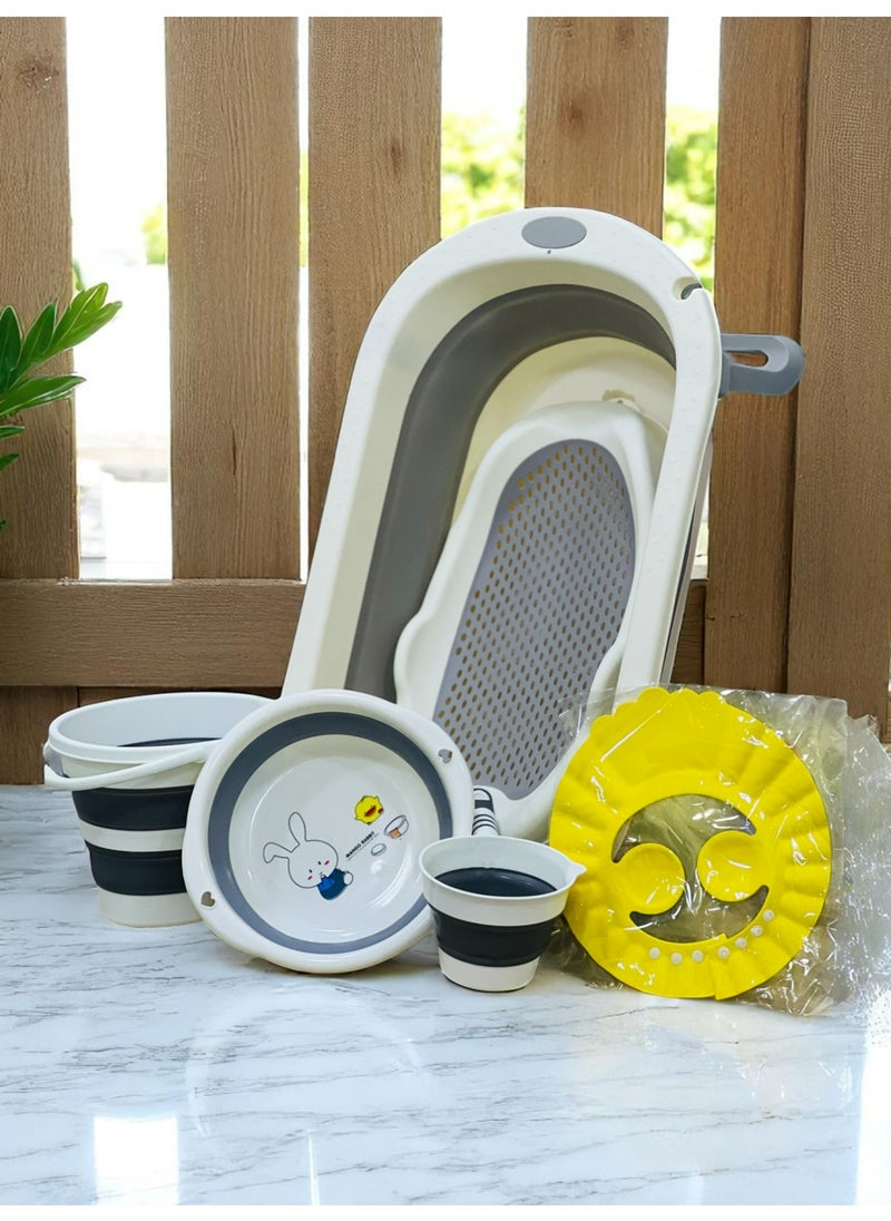 Generic Integrated Foldable Baby Bath Set 6*1 - Tub, Support, and Multi-Accessories for Maximum Convenience  - Image 1