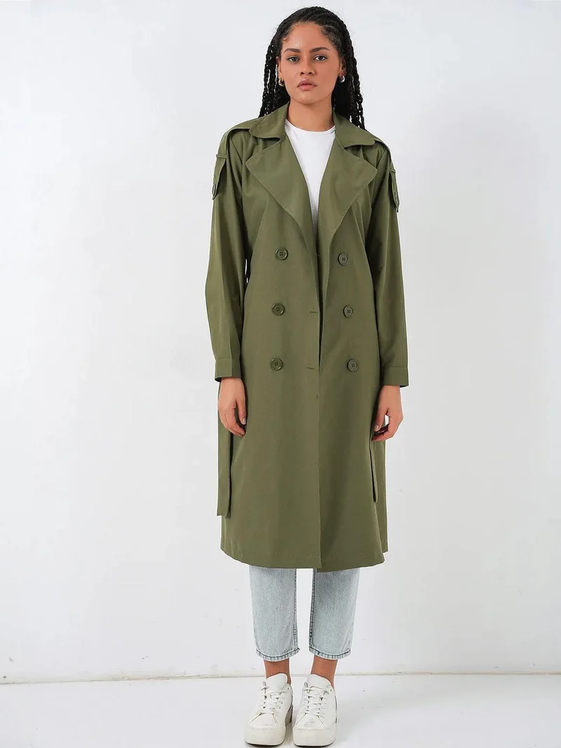BIG DART BDART Long Double Breasted Trench Coat