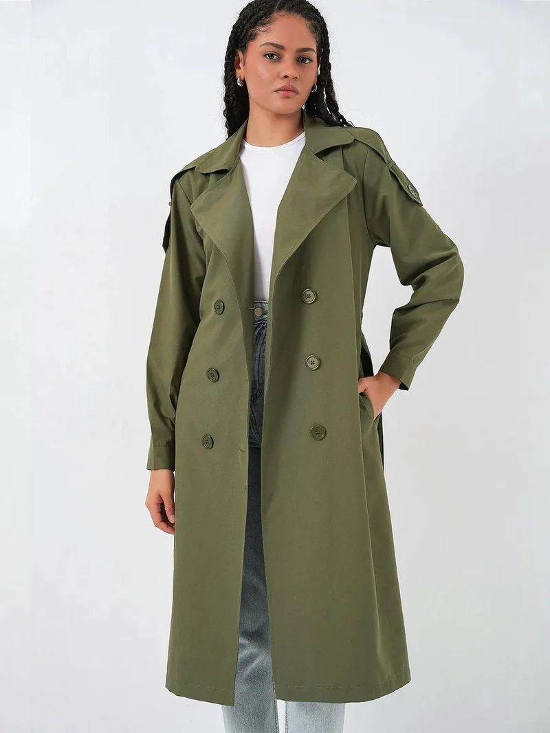 BIG DART BDART Long Double Breasted Trench Coat
