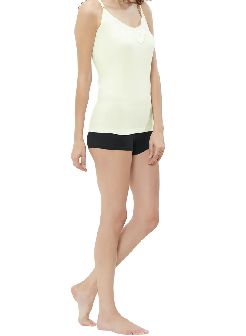 BYC GIRLS ADJUSTABLE STRAP COTTON CAMISOLE (PACK OF 3) - IVORY
