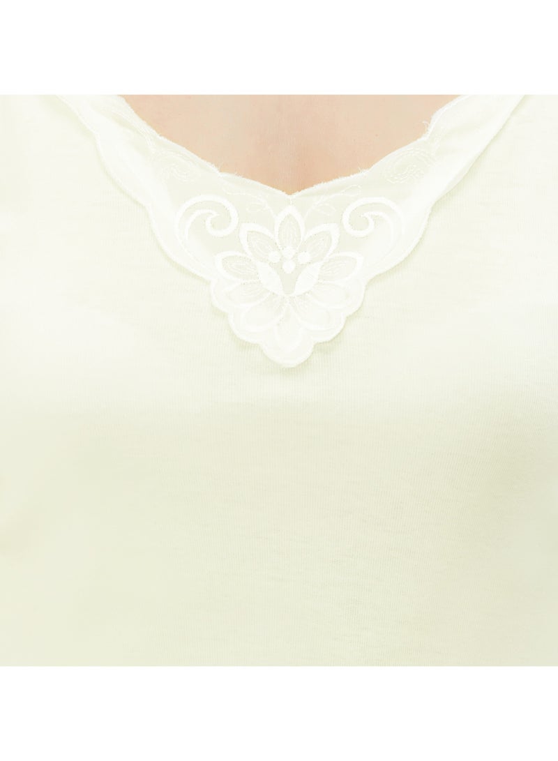 BYC GIRLS ADJUSTABLE STRAP COTTON CAMISOLE (PACK OF 3) - IVORY - Image 5