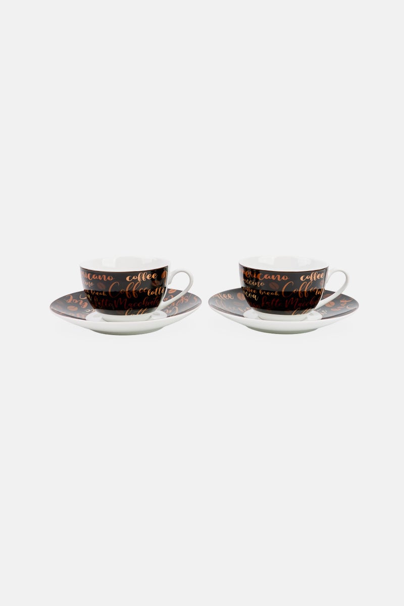 Ritzenhoff & Breker 4 Pieces Porcelain Aromatico Cappuccino Set 220 ml, Multicolor - Image 1