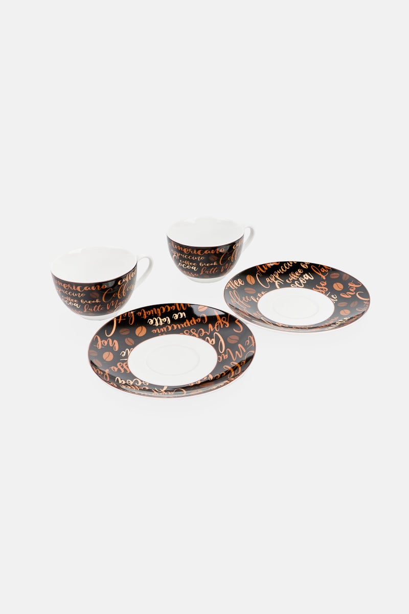 Ritzenhoff & Breker 4 Pieces Porcelain Aromatico Cappuccino Set 220 ml, Multicolor - Image 3