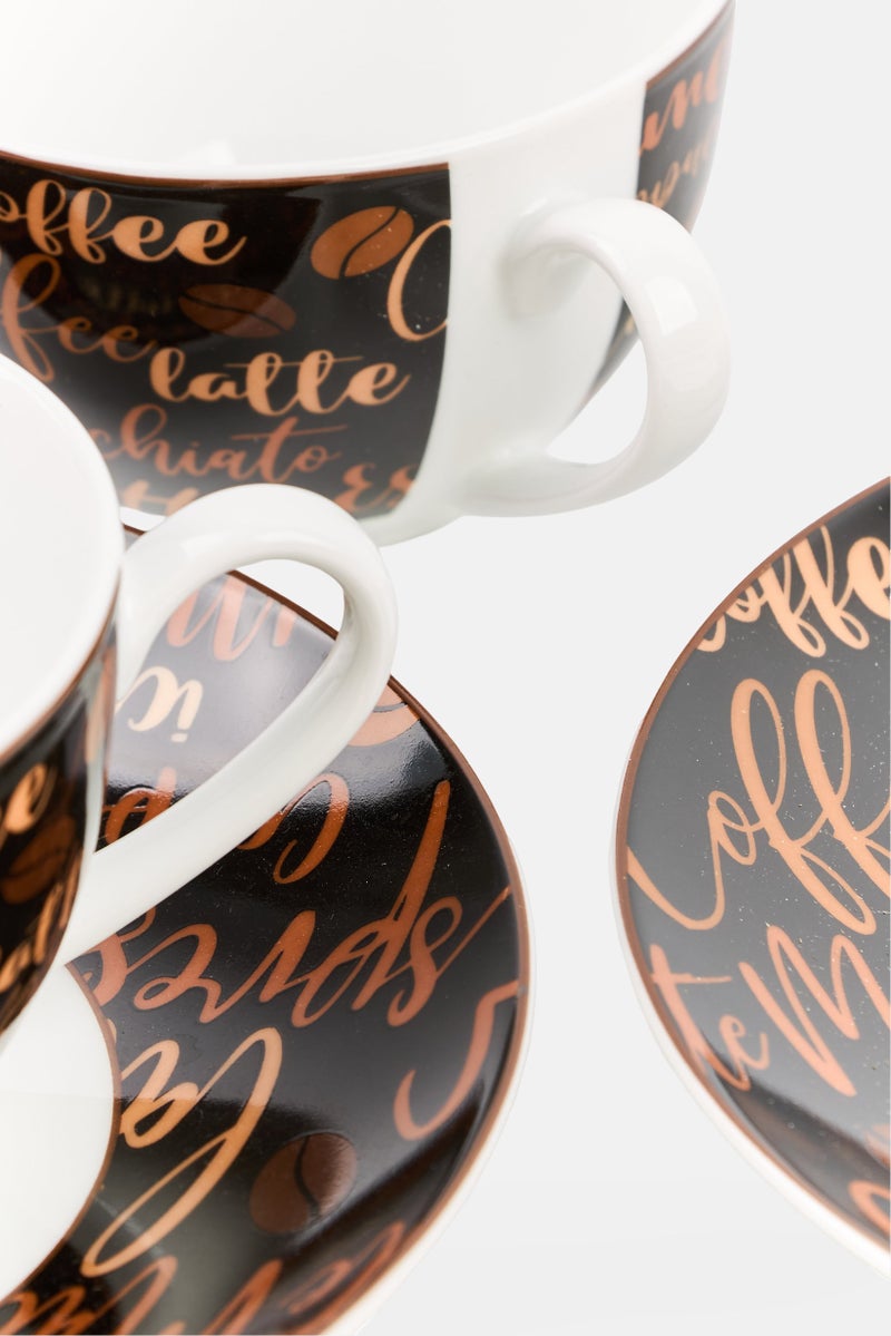 Ritzenhoff & Breker 4 Pieces Porcelain Aromatico Cappuccino Set 220 ml, Multicolor - Image 2