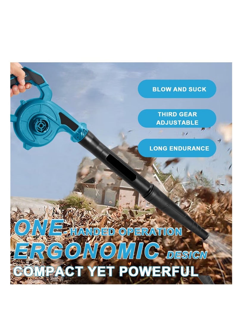 YelaJoy 800W Cordless Leaf Blower, 1900 R/min，Handheld Electric Leaf Blowers 2-in-1 Lightweight Mini Cordless Leaf Vacuum with Brushless Motor (5 Batteries) - Image 2