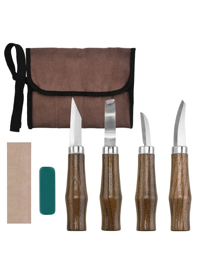 SYOSI Wood Carving Tools Set for Wood Carving, 7 in 1 Whittling Knives Craft Wood Carving Tools Wood Carving Starter Kit Artisan Wood Carving Tools Detailed Whittling Knife Set for Adult, Kids and Beginners  - Image 1