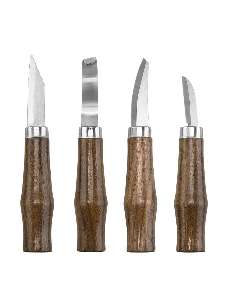SYOSI Wood Carving Tools Set for Wood Carving, 7 in 1 Whittling Knives Craft Wood Carving Tools Wood Carving Starter Kit Artisan Wood Carving Tools Detailed Whittling Knife Set for Adult, Kids and Beginners  - Image 3