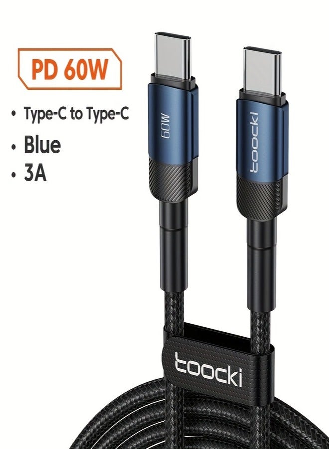 Toocki C-C 60w, Data Cable, 1m, Blue - Image 1
