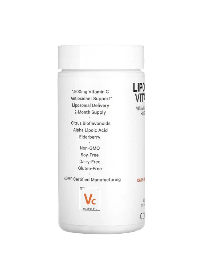Codeage Vitamins, Liposomal Vitamin C+, Vitamin C, Quercetin, Rosehips, Zinc, 180 Capsules  - Image 3