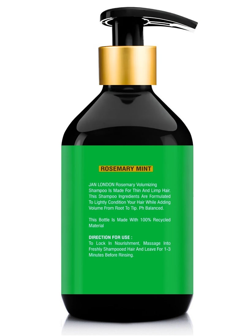JAN LONDON Rosemary & Mint Volumizing & Strengthening Shampoo - 500ml | pH-Balanced, Sulfate-Free, Paraben-Free, Silicone-Free | Infused with Natural Rosemary Extract for Fuller, Healthier Hair  - Image 2