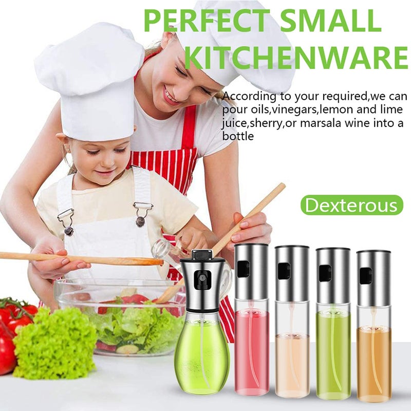 hedrix Oil Sprayer for Cooking Olive Oil Sprayer Oil Dispenser Mister with Extended Nozzle and Precise Scale Design 100ML and 200ML Oil Spray Bottle for Kitchen BBQ Grilling and Roasting - Image 3