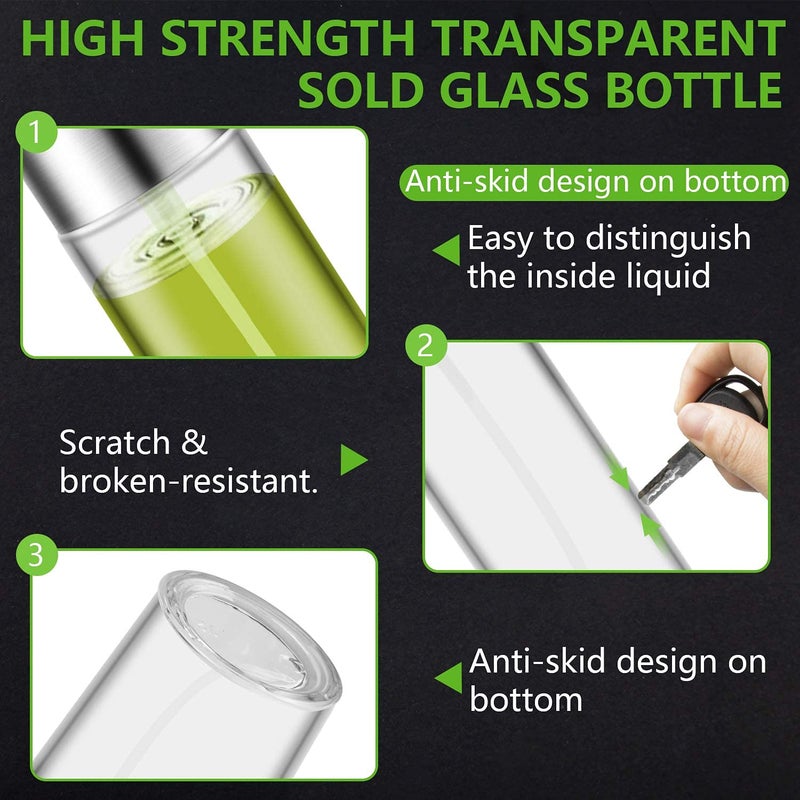 hedrix Oil Sprayer for Cooking Olive Oil Sprayer Oil Dispenser Mister with Extended Nozzle and Precise Scale Design 100ML and 200ML Oil Spray Bottle for Kitchen BBQ Grilling and Roasting - Image 5