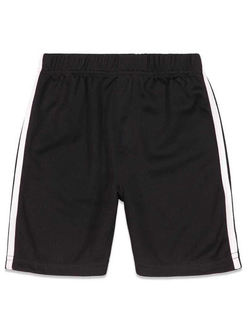 Disney Pixar Cars Lightning McQueen Toddler Boys T-Shirt Mesh Shorts Set Black/Red 4T - Image 3