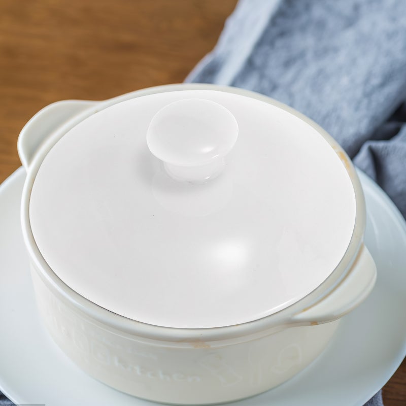 2pcs Ceramic Casserole Pot Lid Replacement Pots Lid Kitchen Cookware Clay Ceramic Stockpot Cover Soup Bowl Cover For Restaurant Hotel Use - Image 4