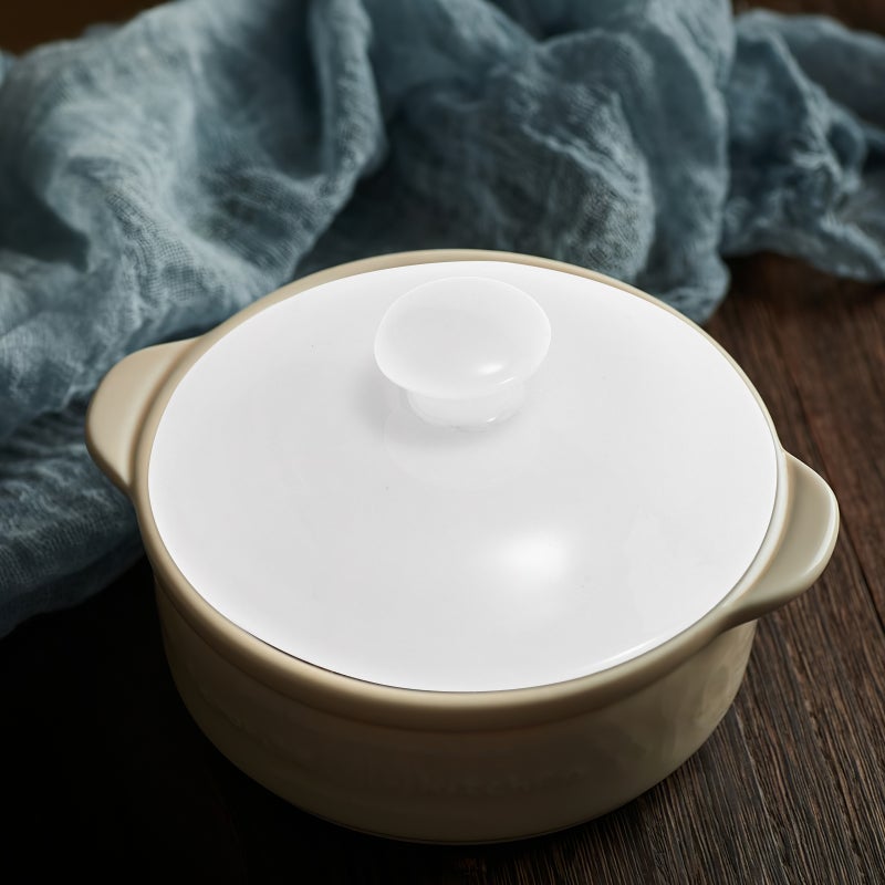 2pcs Ceramic Casserole Pot Lid Replacement Pots Lid Kitchen Cookware Clay Ceramic Stockpot Cover Soup Bowl Cover For Restaurant Hotel Use - Image 5