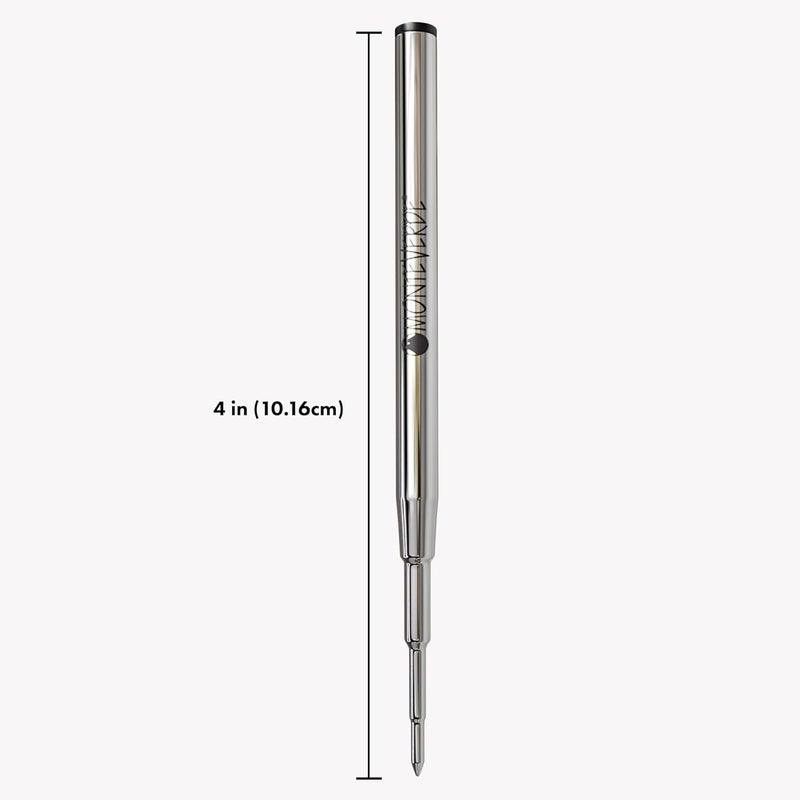 Monteverde Usa Ballpoint Refill To Fit Montblanc Ballpoint Pens - Medium Point, Soft Roll, Black (2 Pack) (M132Bk) - Image 1