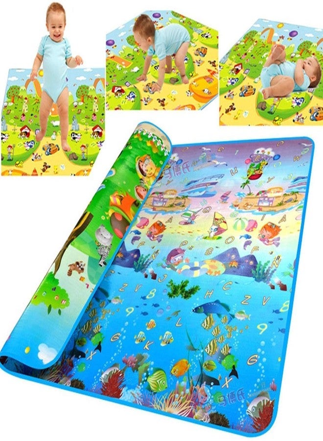 Dhruheer Water Proof Double Sided Baby Floor Mat Play Mat Carpet Baby Crawl Play Mat Babies Children Kids Infant Crawling Play Mat Carpet Baby Gym Water Resistant Quick Dry Baby Play Mat (180 x 120) - Image 5