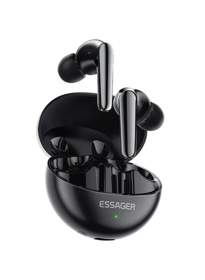 ESSAGER Noise Reduction Bluetooth-compatible Headset In-Ear Wireless Headphone TWS Earphone - Black - Image 1