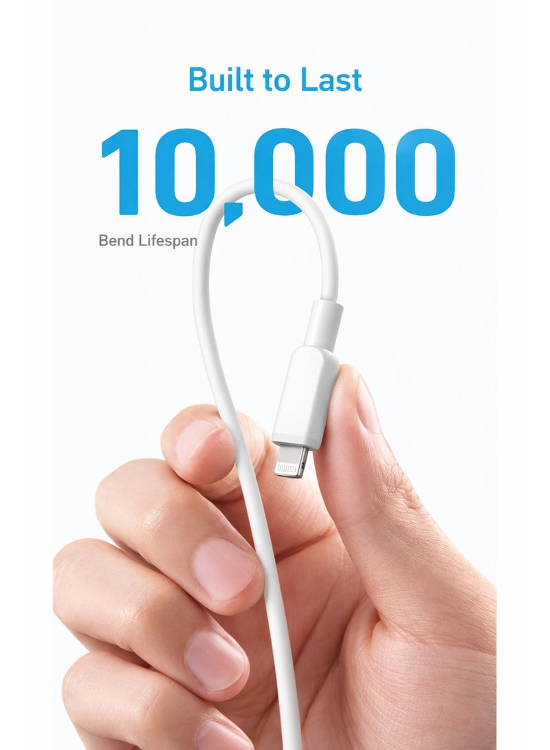 كابل تايب سي إلى لايتنينج 0.9 متر – شحن سريع PD ونقل بيانات – خامة TPE متينة – iPhone/iPad - Image 2