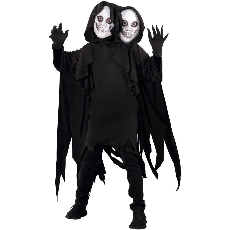 Morph Ghoul Costume Kids Scary Ghost Face Costume Demon Outfit for Boys Halloween Dress Up Fun Medium