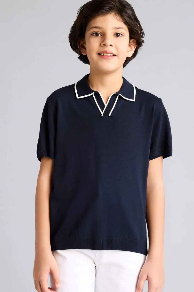 ديفاكتو Boy Regular Fit Apache Neck Pullover