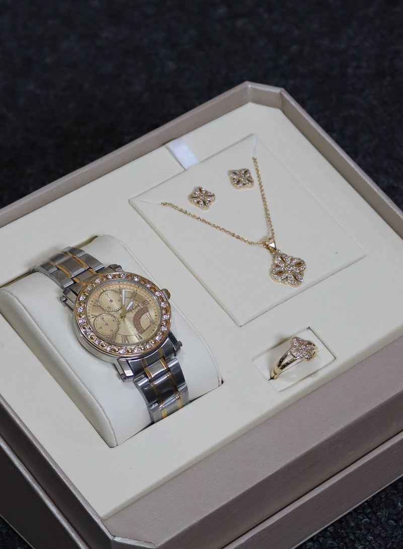 amazing set watch and jewelry with beautiful box for women - Image 2