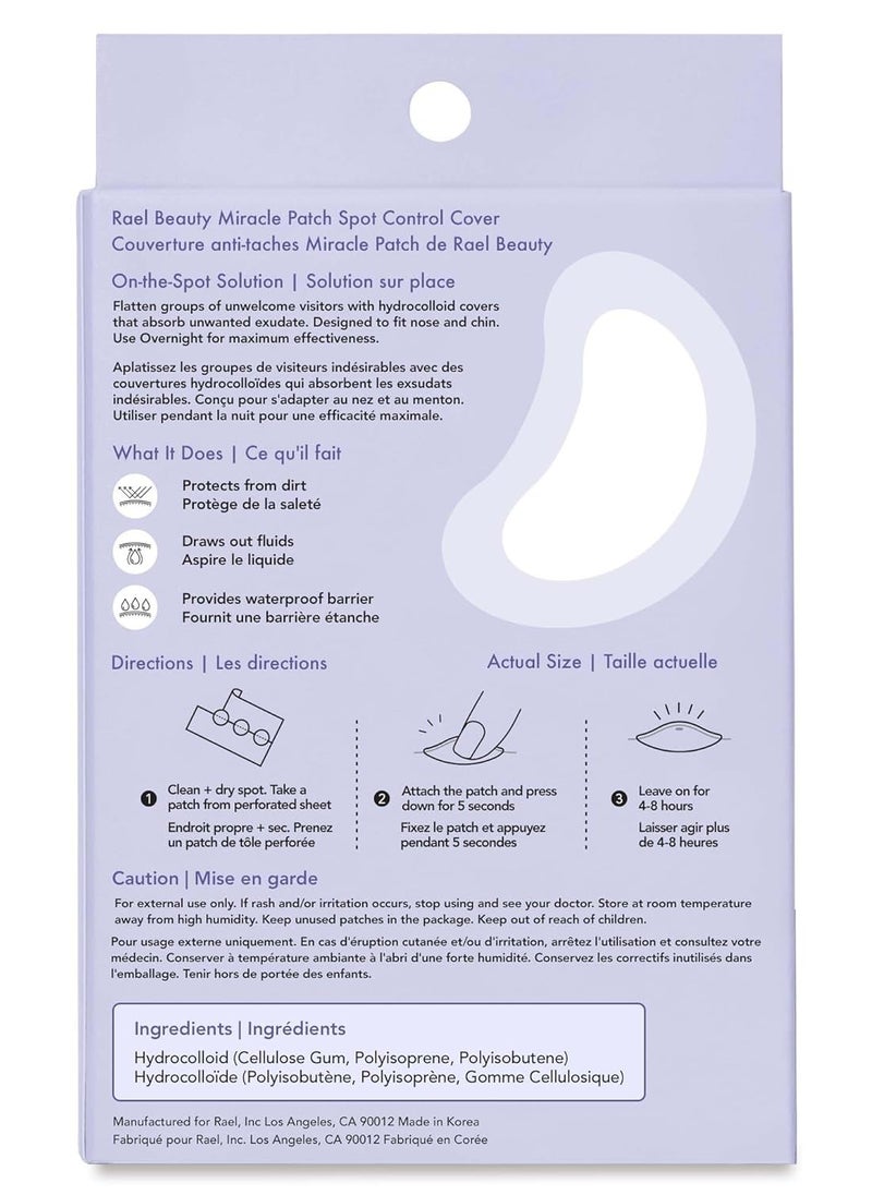 Rael BEAUTY - Rael Pimple Patches, Miracle Patches Large Spot Control Cover - Hydrocolloid Acne Patches for Face, Strip for Breakouts, Zit, Blemish Spot, Facial Stickers, All Skin Types, Vegan (10 Count) - Image 1