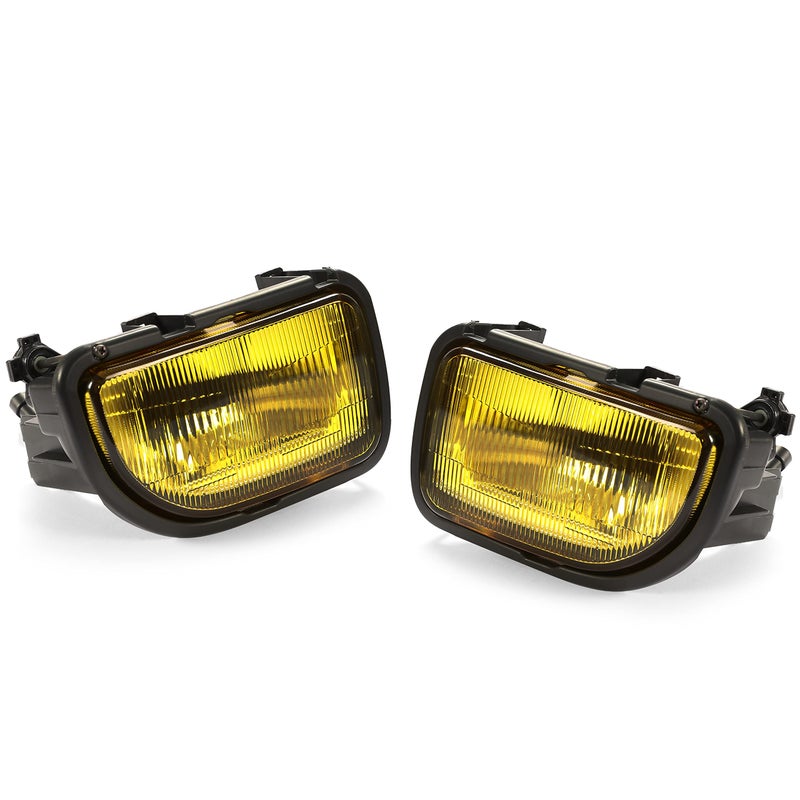Kojem Front Bumper Driving Fog Lights Lamps Kit Compatible with 19911995 Toyota MR2 WBulbs Switch Wiring Harness Yellow LensChrome Housing
