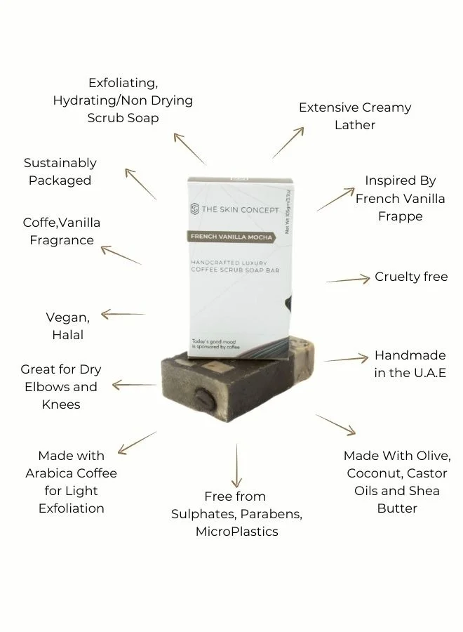 The Skin Concept  The Skin Concept Coffee Scrub Soap Bar for Women | Best Price UAE