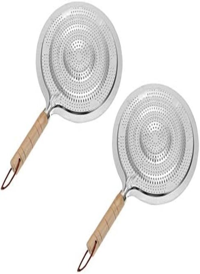AKDC AKDC 2PCS Heat Diffuser Plate Stainless Steel Heat Diffuser With Handle Gas Stovetop Simmer Plate Induction Diffuser Simmer Ring For Home Electric And Gas Stovetops  - Image 1