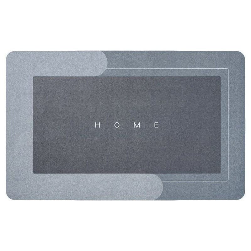 Dkriva Non Slip Diatomite Door Mat Bathmat AntiSkid Bathroom Strong Floor Mat Quick Dry Home Kitchen 60 x 40 cm 1Pcs Multicolor Sqaure - Image 1