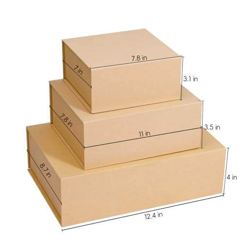 Rsgift Foldable Gift Box with Lid 11x78x35 Inches Magnetic Closure for Men Wedding Birthday Graduation Packaging - Image 5