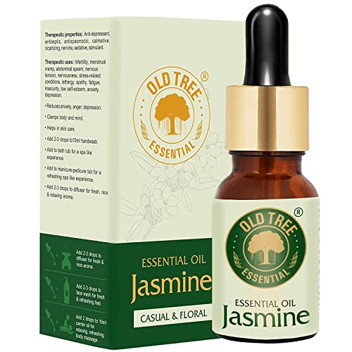 Old Tree Jasmine Essential Oil (30ml) - for Skin, Hair, Bathing, Pooja, Diffuser, Fragrance & Soap Making - Pure & Original Oil with Dropper for Aromatherapy - Image 1