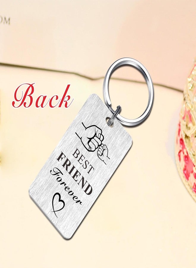 Jzxwan Best Friend Forever Gifts, I Love You Friend Christmas Birthday Keychain for Women Men, Best Key Chain as Friendship Gift - Image 5