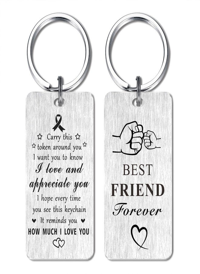 Jzxwan Best Friend Forever Gifts, I Love You Friend Christmas Birthday Keychain for Women Men, Best Key Chain as Friendship Gift - Image 1