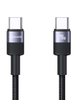 أوسامس كابل شاحن USB C بقوة 240 واط بطول 1.2 متر، كابل PD 3.1 من النوع إلى النوع C، سلك USB C للشحن السريع، نقل بيانات بسرعة 480 ميجا بت في الثانية لأجهزة MacBook Pro M3، iPad Pro 2022/Air 5، HP EliteBook، iPhone 16، Galaxy S24/S23 Ultra  - Image 1