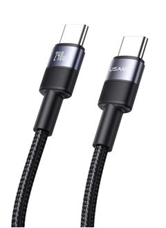 أوسامس كابل شاحن USB C بقوة 240 واط بطول 1.2 متر، كابل PD 3.1 من النوع إلى النوع C، سلك USB C للشحن السريع، نقل بيانات بسرعة 480 ميجا بت في الثانية لأجهزة MacBook Pro M3، iPad Pro 2022/Air 5، HP EliteBook، iPhone 16، Galaxy S24/S23 Ultra  - Image 2