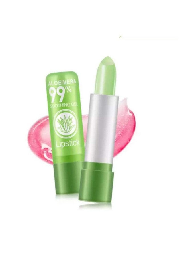 Aasakt Color Change Lipstick Lip Blam, Long Lasting Magic Temperature Nutritious Lips Makeup Aloe Vera Lip Gloss Set Aloe Vera Lipstick, Glossy Finish - (Pack of 2) - Image 2